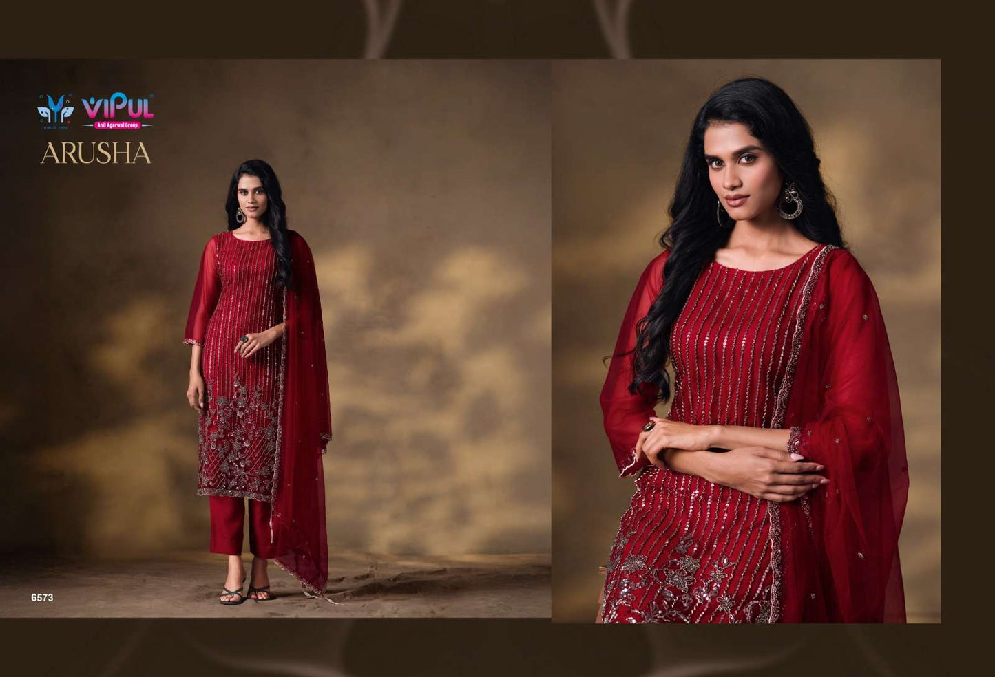 Vipul Fashion Arusha Heavy Net Designer Dress Material