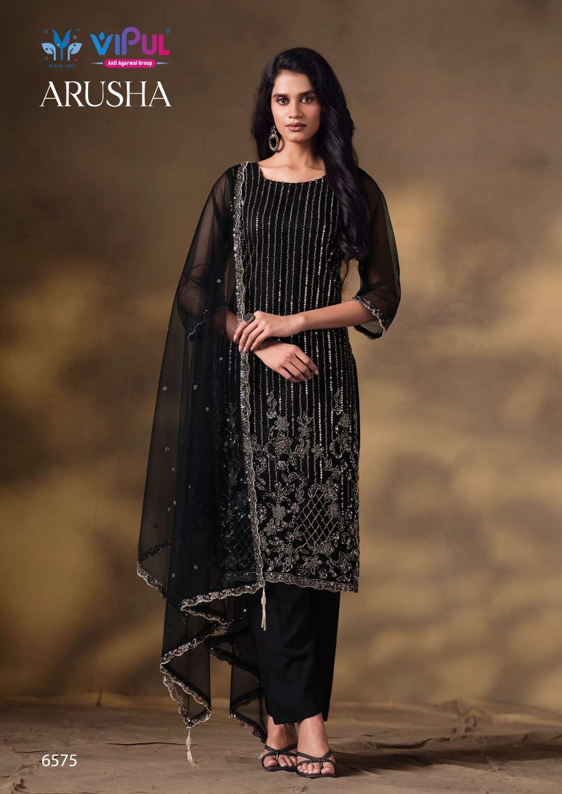 Vipul Fashion Arusha Heavy Net Designer Dress Material