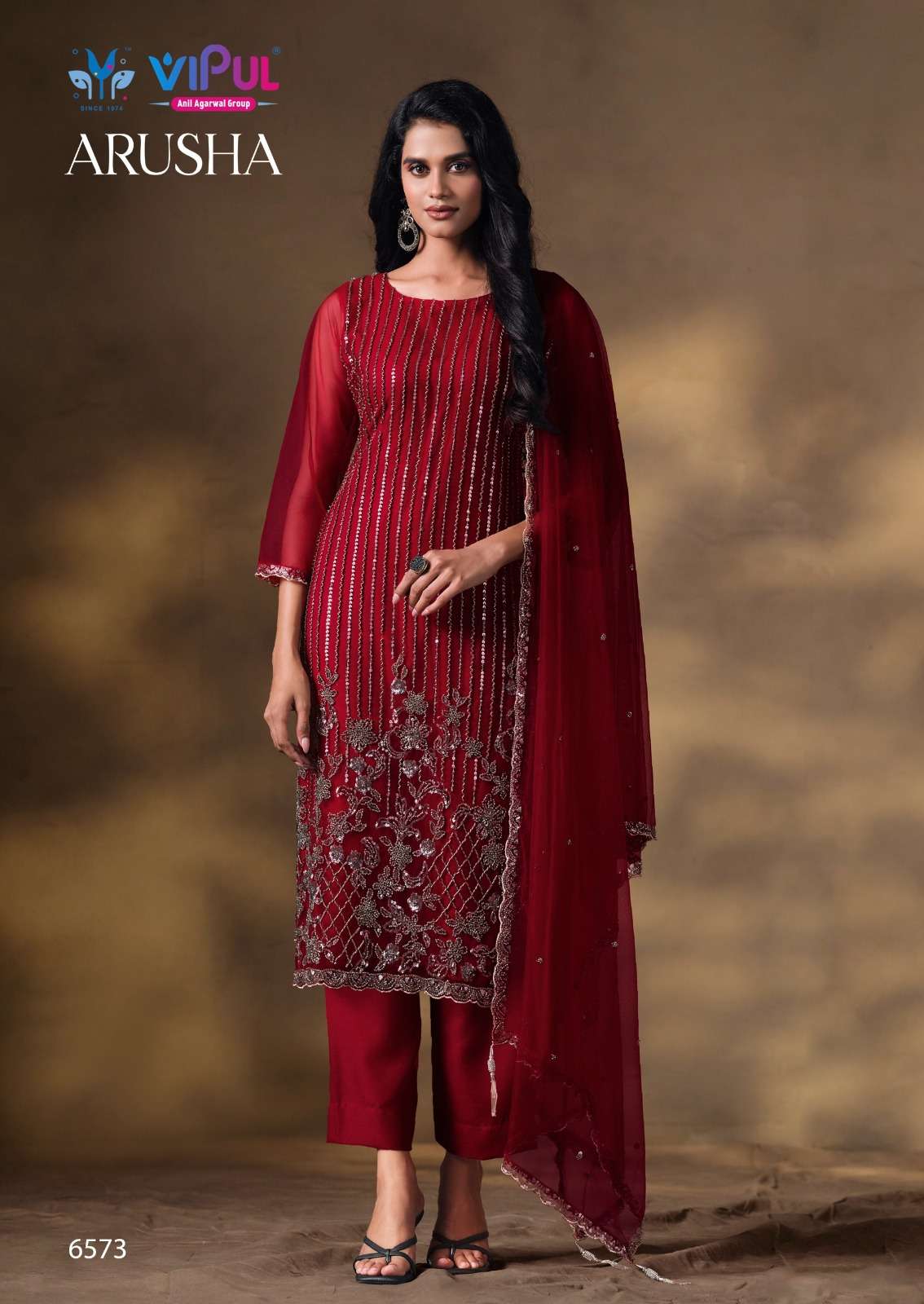 Vipul Fashion Arusha Heavy Net Designer Dress Material