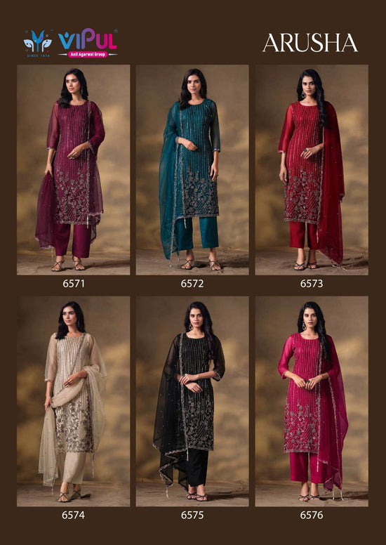 Vipul Fashion Arusha Heavy Net Designer Dress Material