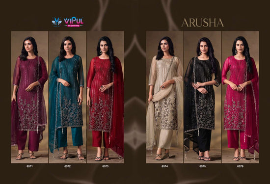 Vipul Fashion Arusha Heavy Net Designer Dress Material