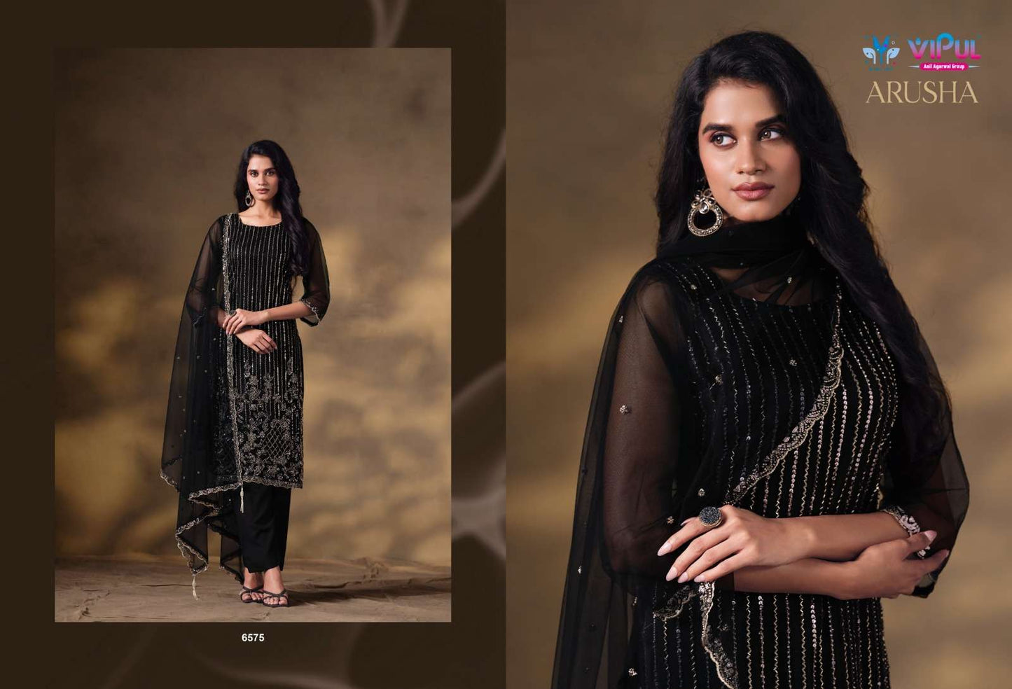 Vipul Fashion Arusha Heavy Net Designer Dress Material