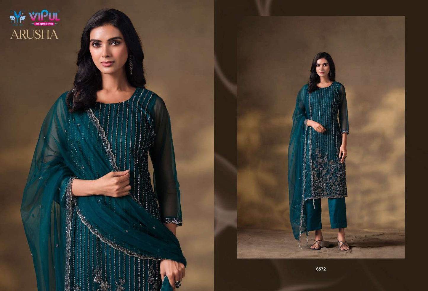 Vipul Fashion Arusha Heavy Net Designer Dress Material