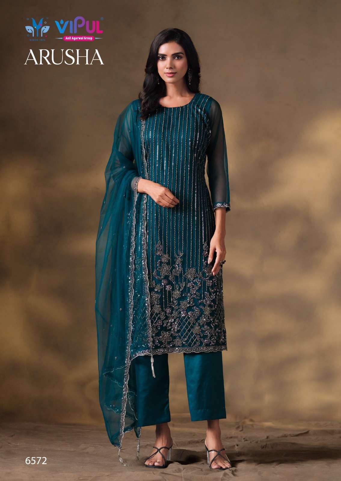 Vipul Fashion Arusha Heavy Net Designer Dress Material