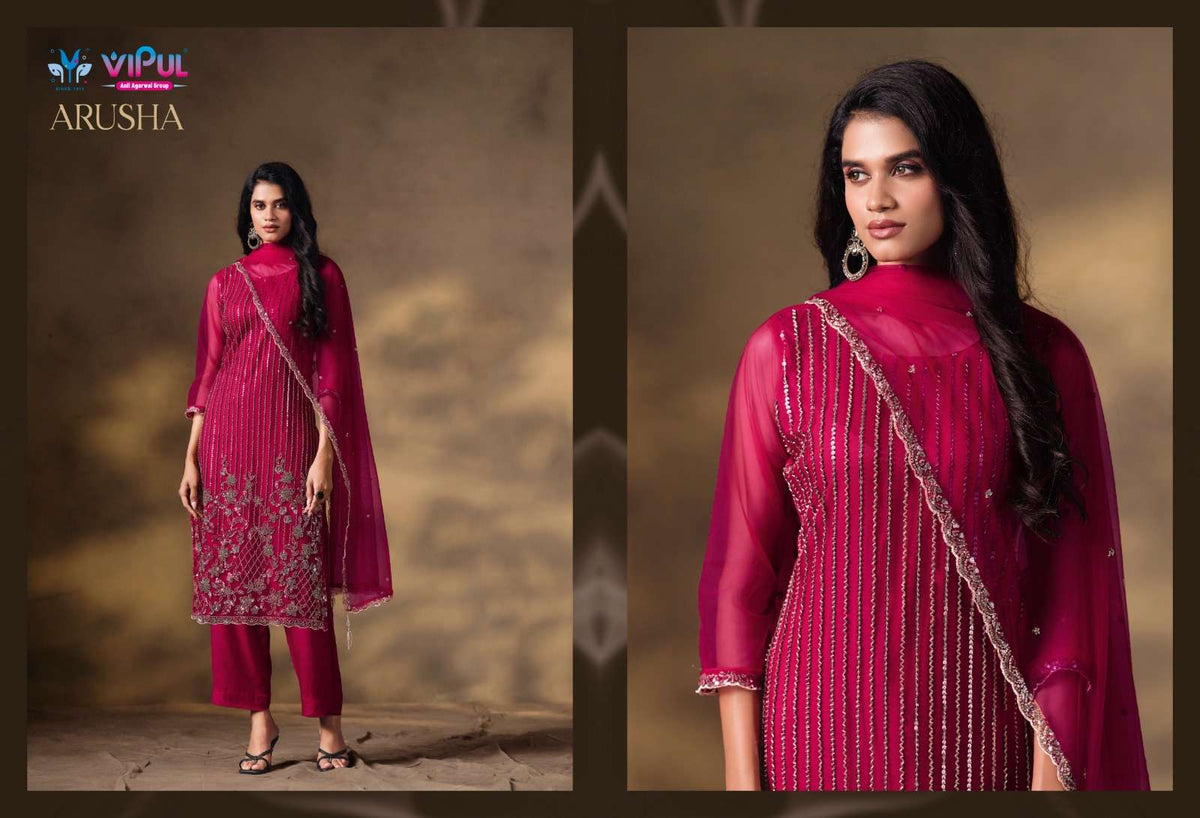 Vipul Fashion Arusha Heavy Net Designer Dress Material