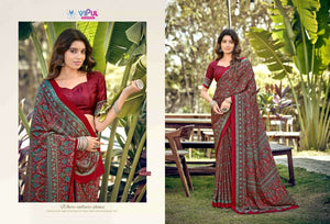Vipul Fashion Heritage Silk 94527 Colors Crape Saree