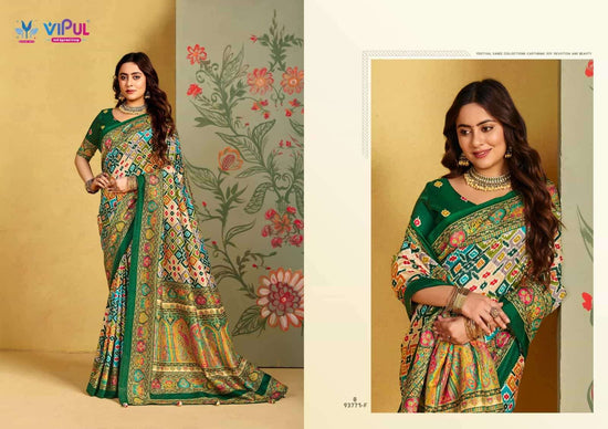 Vipul Fashion Ivory Silk Vol 16 Soft Silk Saree - Amrah Wholesale
