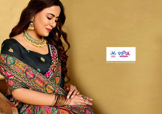 Vipul Fashion Ivory Silk Vol 16 Soft Silk Saree - Amrah Wholesale