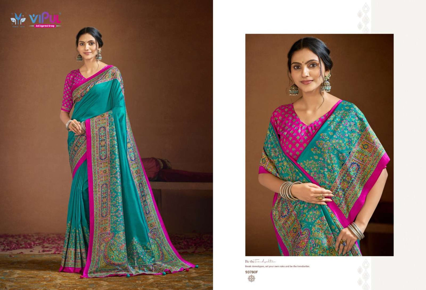 Vipul Fashion Ivory Silk Vol 17 Soft Silk Saree - Amrah Wholesale