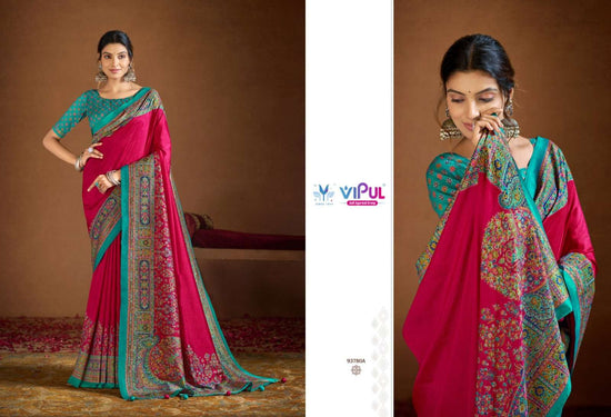Vipul Fashion Ivory Silk Vol 17 Soft Silk Saree - Amrah Wholesale