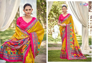 Vipul Fashion Ivory Silk Vol 21 Soft Silk Saree
