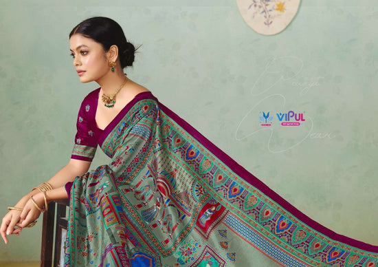 Vipul Fashion Ivory Silk Vol 23 Soft Silk Saree - Amrah Wholesale