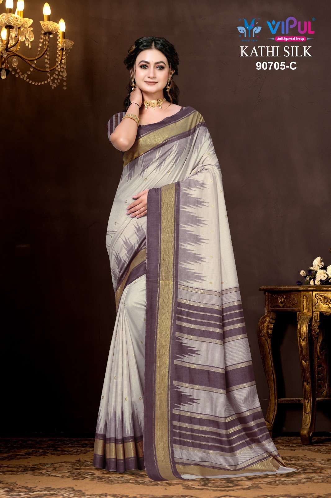 Vipul Fashion Kathi Silk 90705 Colors Soft Silk Saree