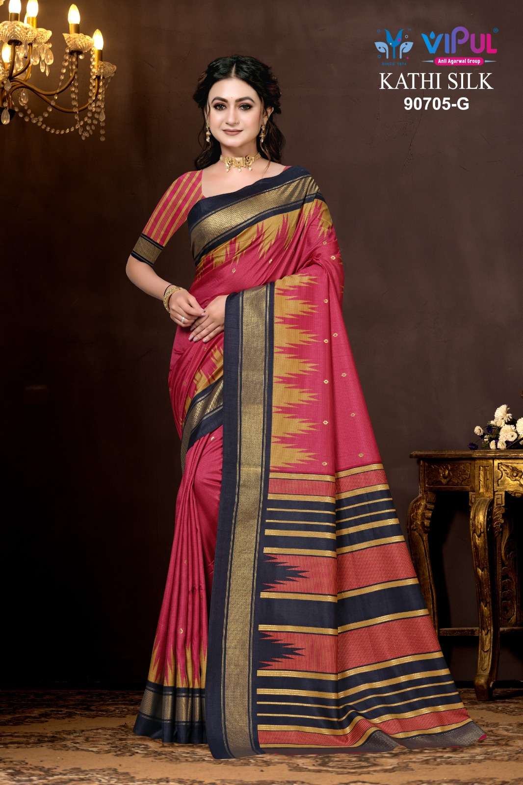 Vipul Fashion Kathi Silk 90705 Colors Soft Silk Saree