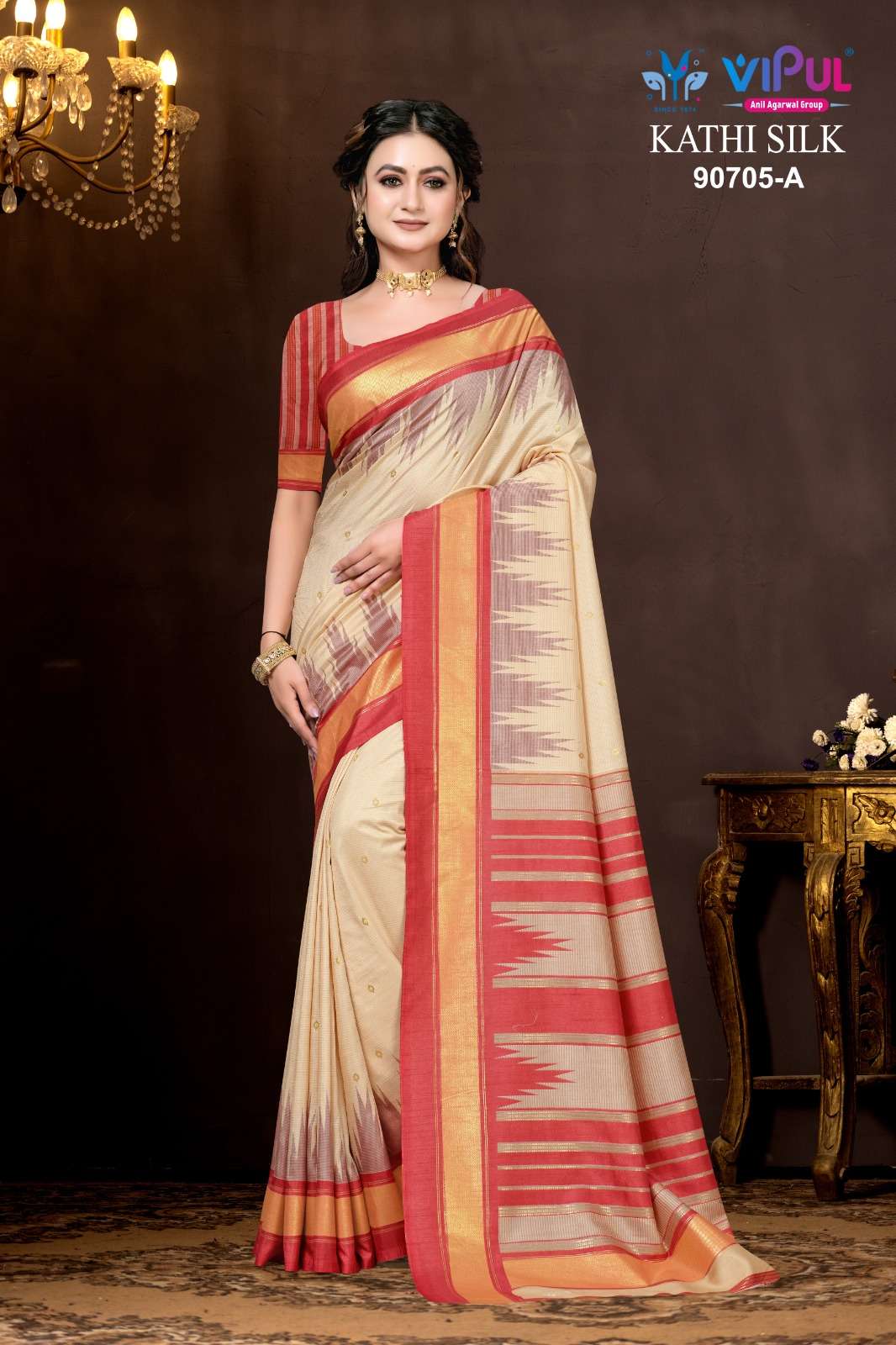 Vipul Fashion Kathi Silk 90705 Colors Soft Silk Saree
