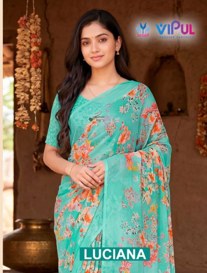 Vipul Fashion Luciana 35699 Colors Weightless Saree Wholesale
