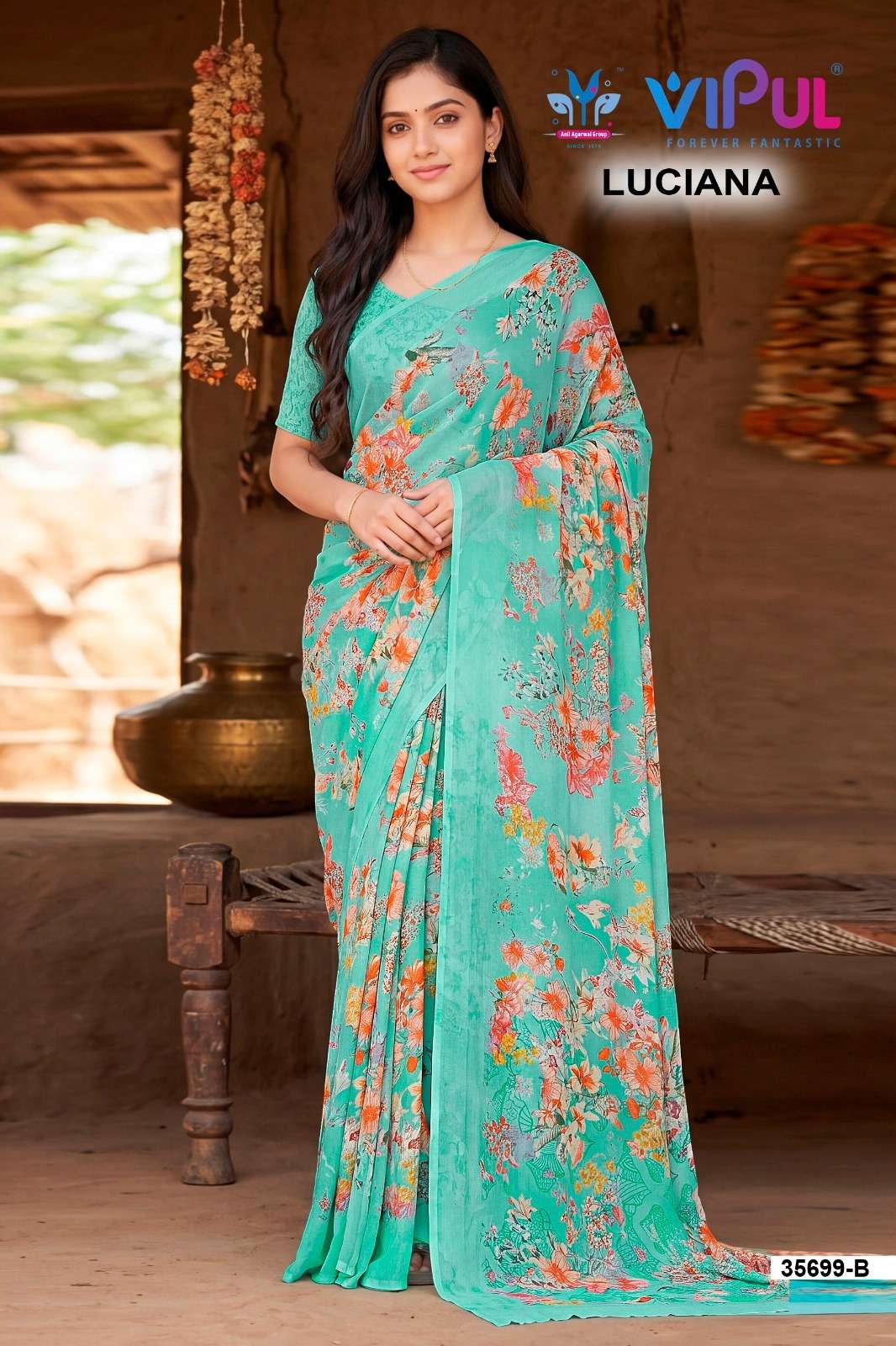 Vipul Fashion Luciana 35699 Colors Weightless Saree Wholesale