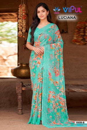 Vipul Fashion Luciana 35699 Colors Weightless Saree Wholesale
