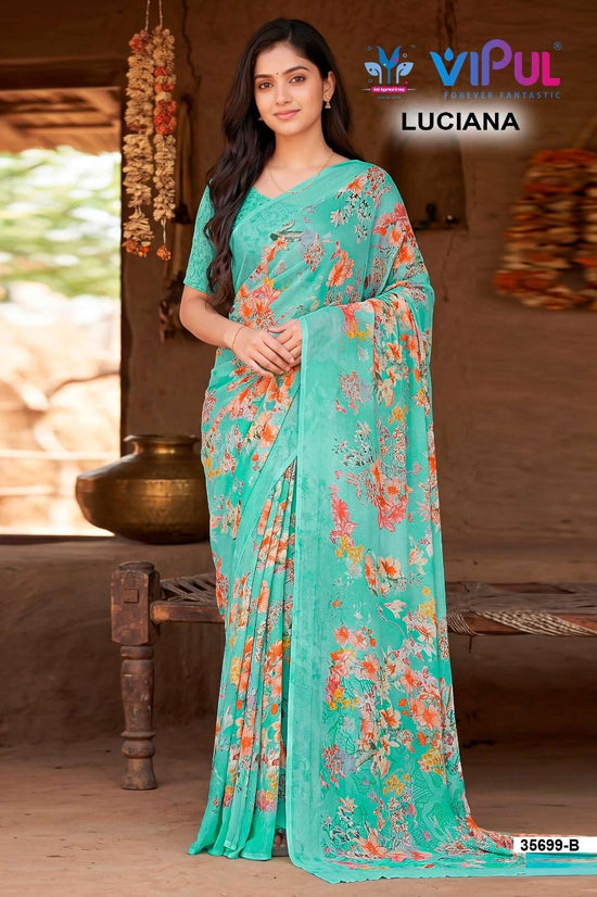 Vipul Fashion Luciana 35699 Colors Weightless Saree Wholesale