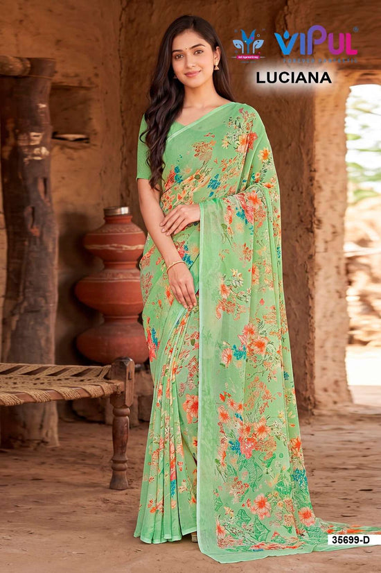 Vipul Fashion Luciana 35699 Colors Weightless Saree Wholesale