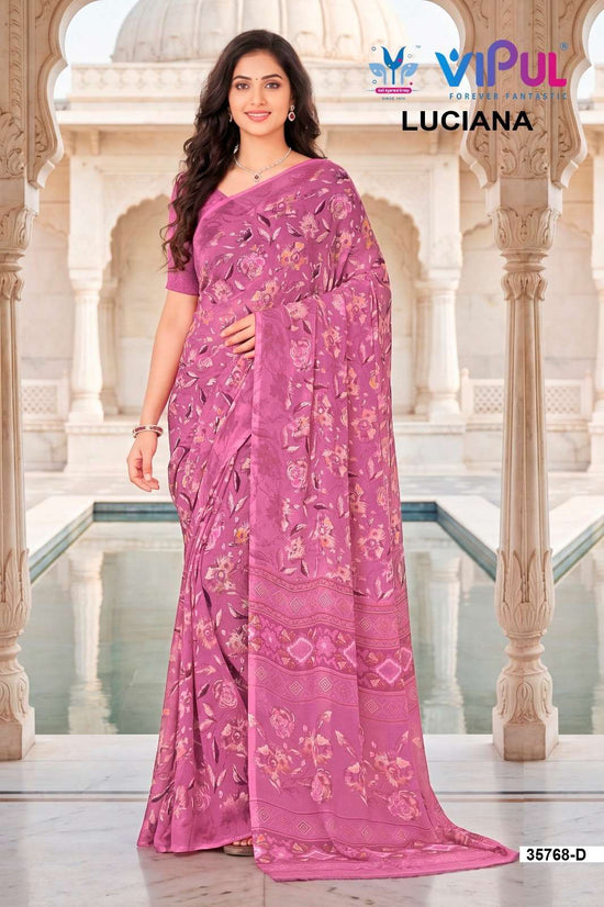 Vipul Fashion Luciana 35768 Colors Weightless Saree Wholesale