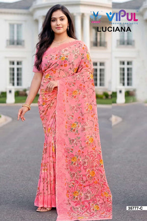 Vipul Fashion Luciana 35777 Colors Weightless Saree Wholesale