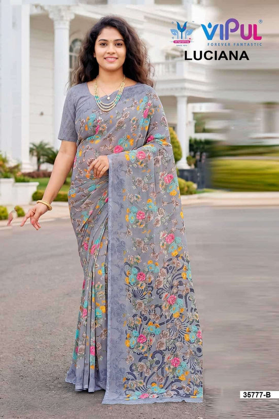 Vipul Fashion Luciana 35777 Colors Weightless Saree Wholesale