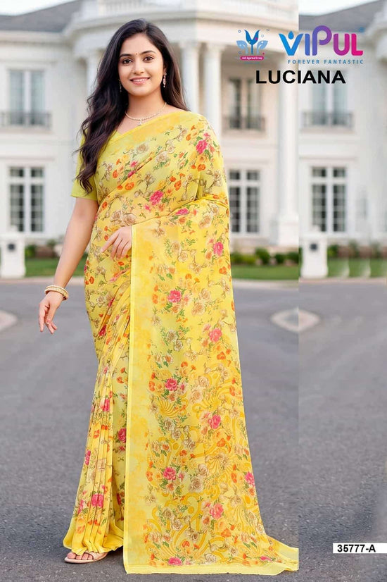 Vipul Fashion Luciana 35777 Colors Weightless Saree Wholesale