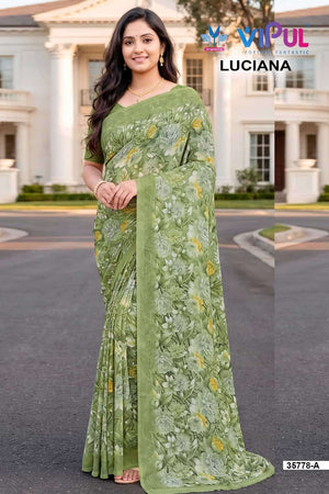 Vipul Fashion Luciana 35778 Colors Weightless Saree Wholesale