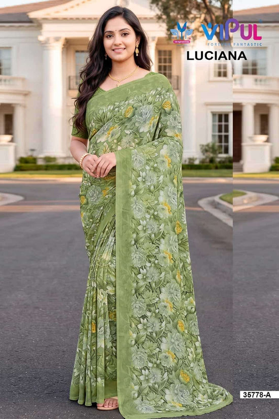 Vipul Fashion Luciana 35778 Colors Weightless Saree Wholesale