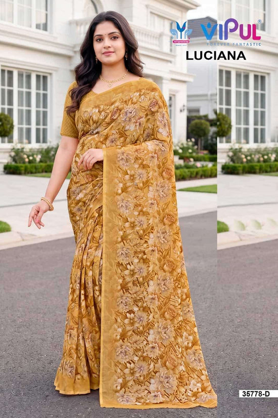 Vipul Fashion Luciana 35778 Colors Weightless Saree Wholesale