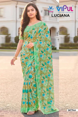 Vipul Fashion Luciana 35779 Colors Weightless Saree Wholesale
