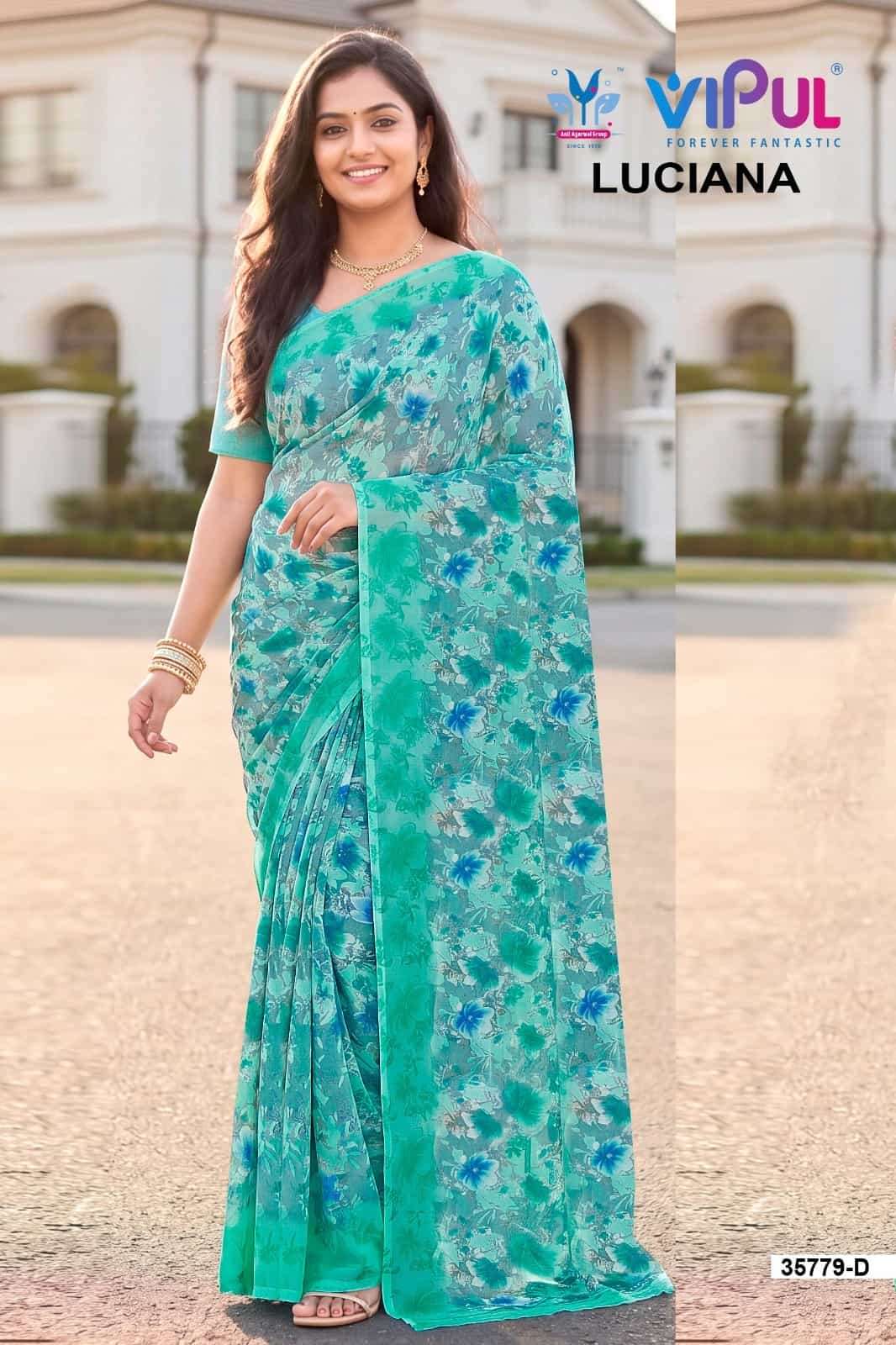 Vipul Fashion Luciana 35779 Colors Weightless Saree Wholesale