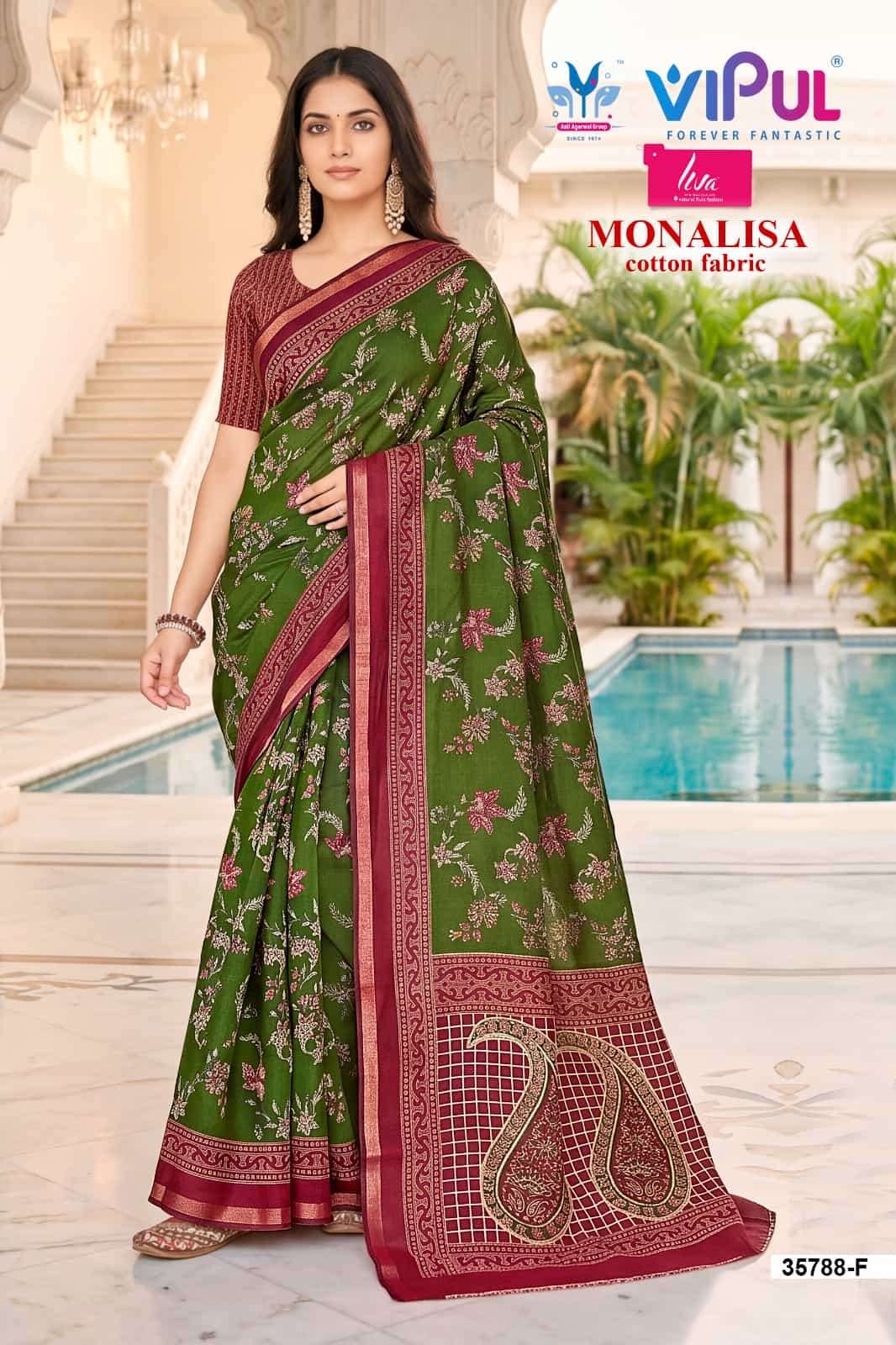 Vipul Fashion Monalisa 35788 Colors Mul Cotton Saree