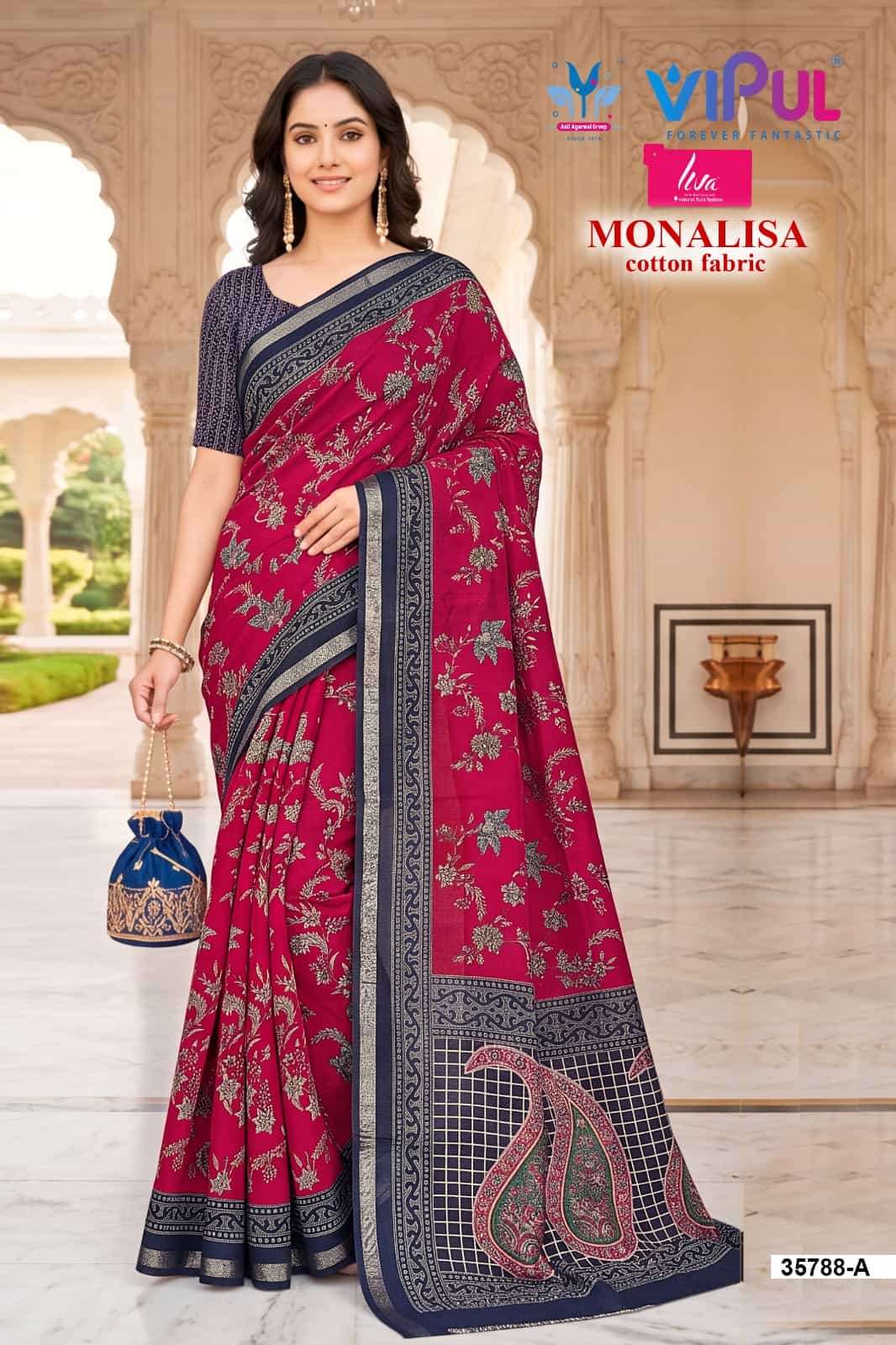 Vipul Fashion Monalisa 35788 Colors Mul Cotton Saree