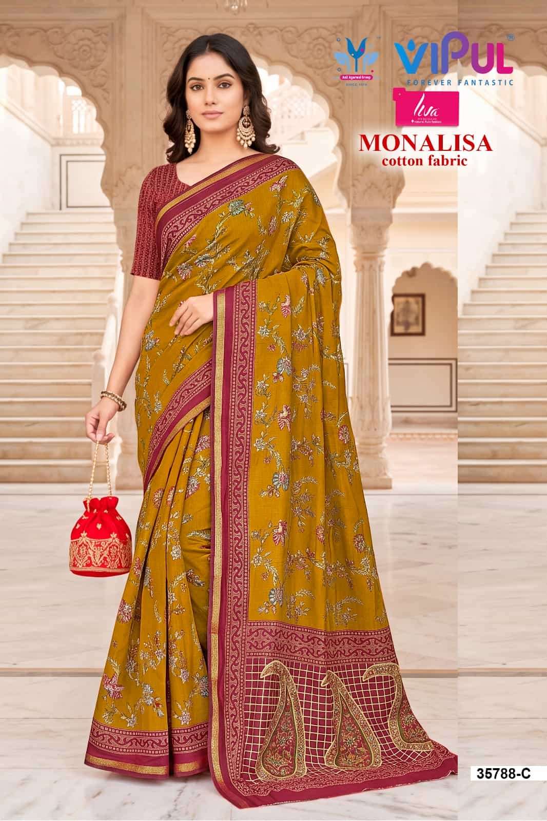 Vipul Fashion Monalisa 35788 Colors Mul Cotton Saree