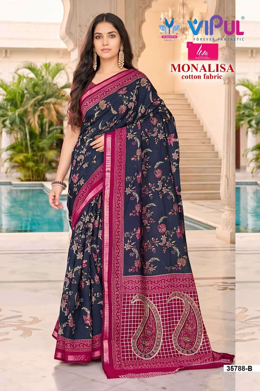 Vipul Fashion Monalisa 35788 Colors Mul Cotton Saree