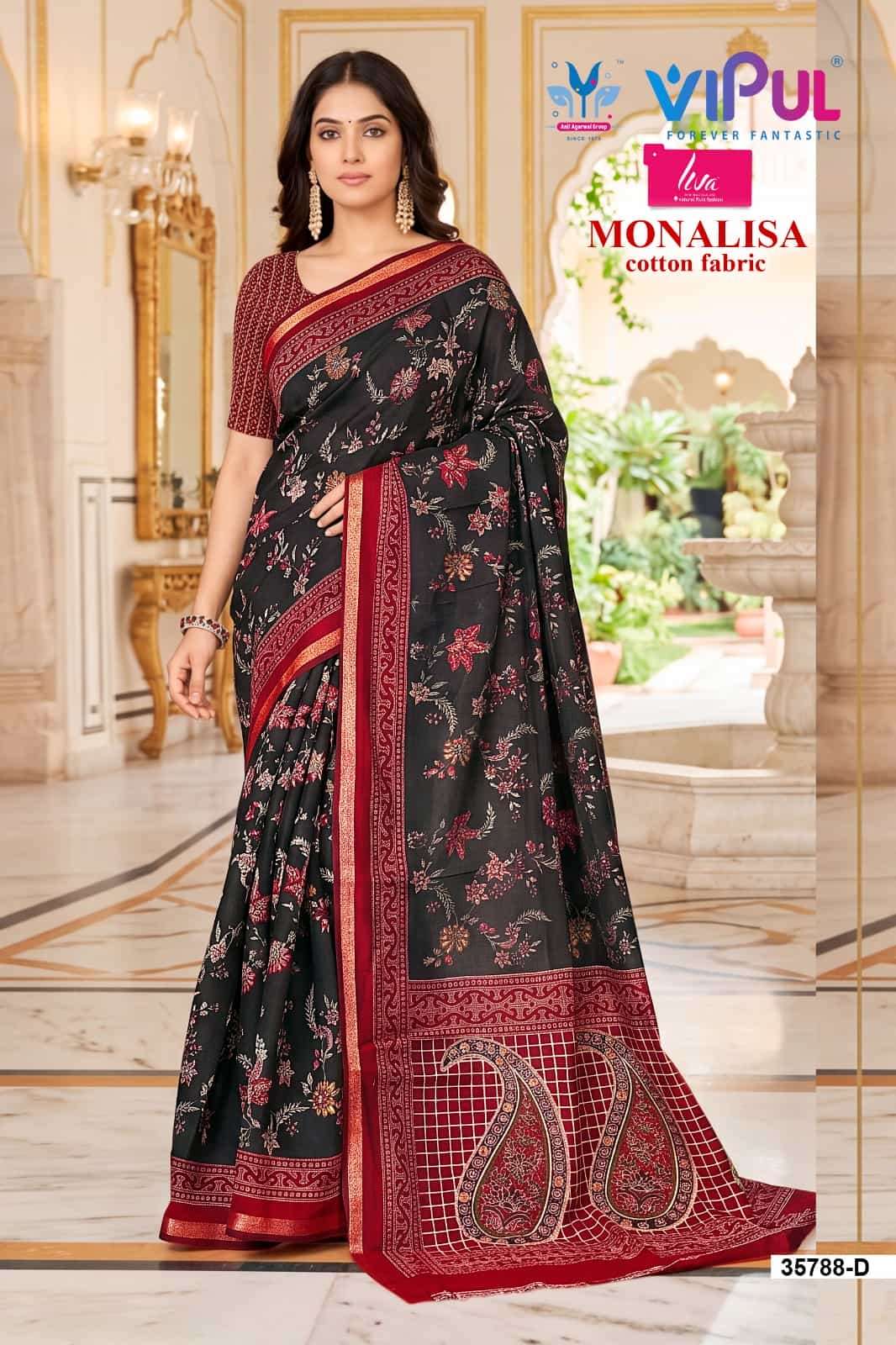 Vipul Fashion Monalisa 35788 Colors Mul Cotton Saree