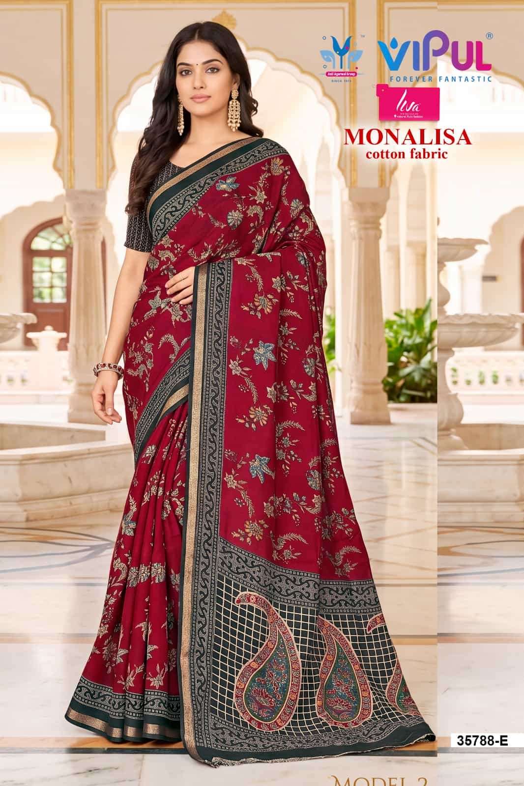 Vipul Fashion Monalisa 35788 Colors Mul Cotton Saree
