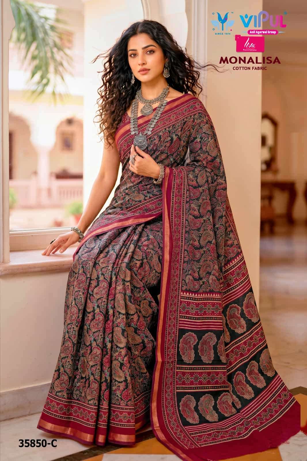 Vipul Fashion Monalisa 35850 Colors Pure Chanderi Saree