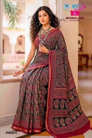 Vipul Fashion Monalisa 35850 Colors Pure Chanderi Saree