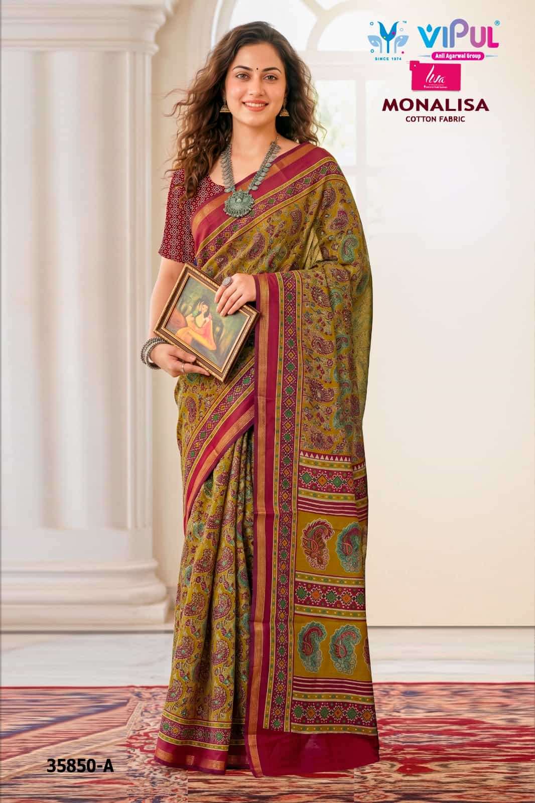 Vipul Fashion Monalisa 35850 Colors Pure Chanderi Saree