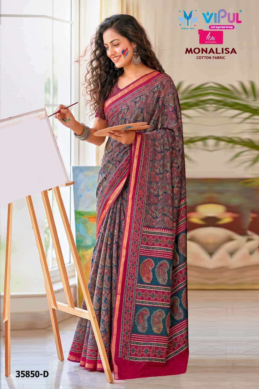 Vipul Fashion Monalisa 35850 Colors Pure Chanderi Saree