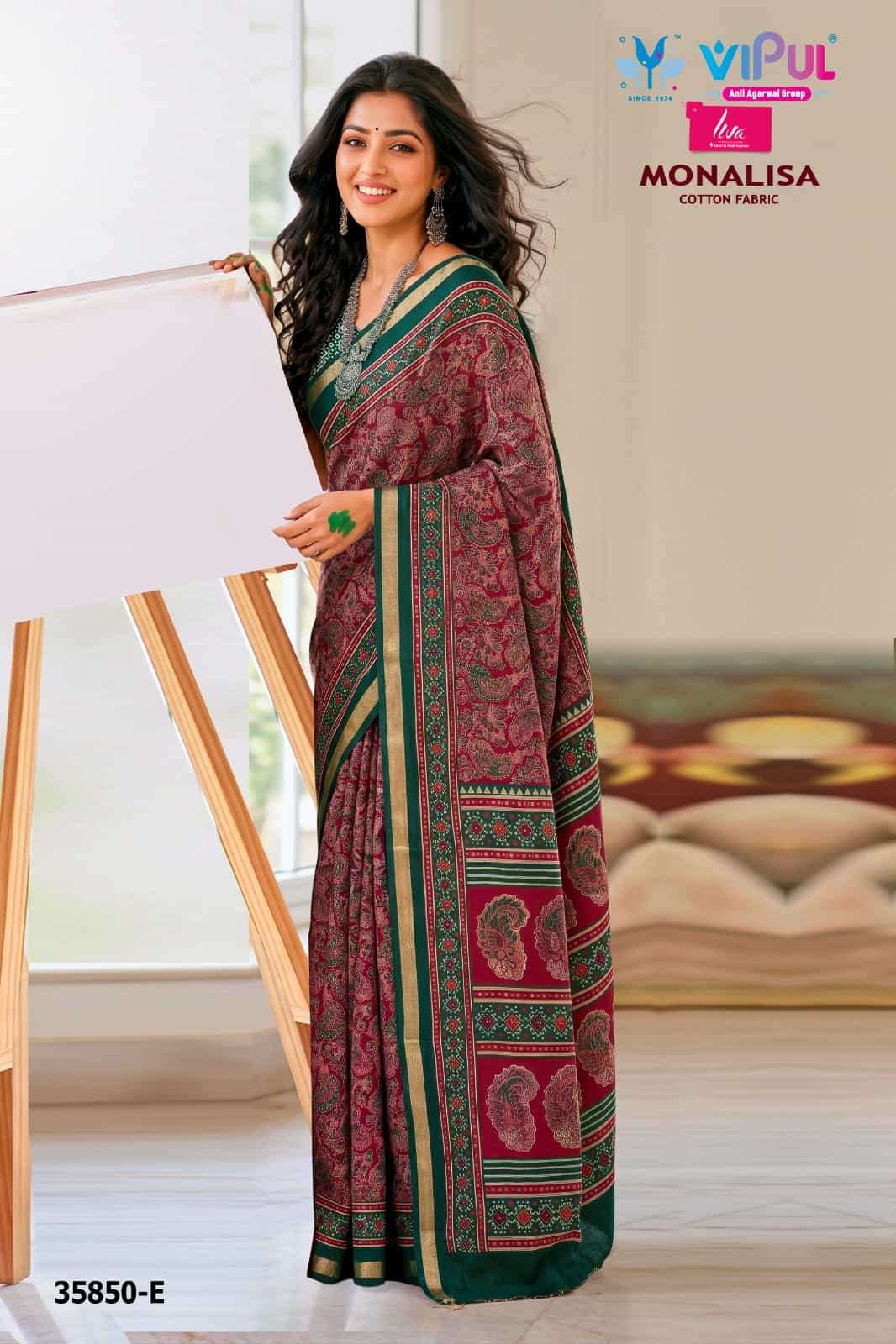 Vipul Fashion Monalisa 35850 Colors Pure Chanderi Saree