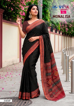 Vipul Fashion Monalisa 35858 Colors Pure Chanderi Saree