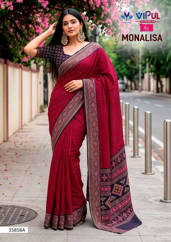 Vipul Fashion Monalisa 35858 Colors Pure Chanderi Saree