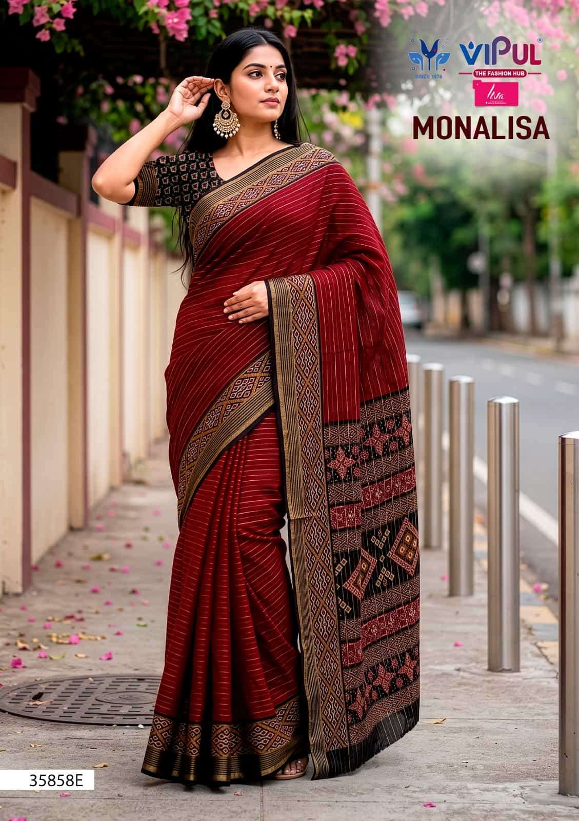 Vipul Fashion Monalisa 35858 Colors Pure Chanderi Saree