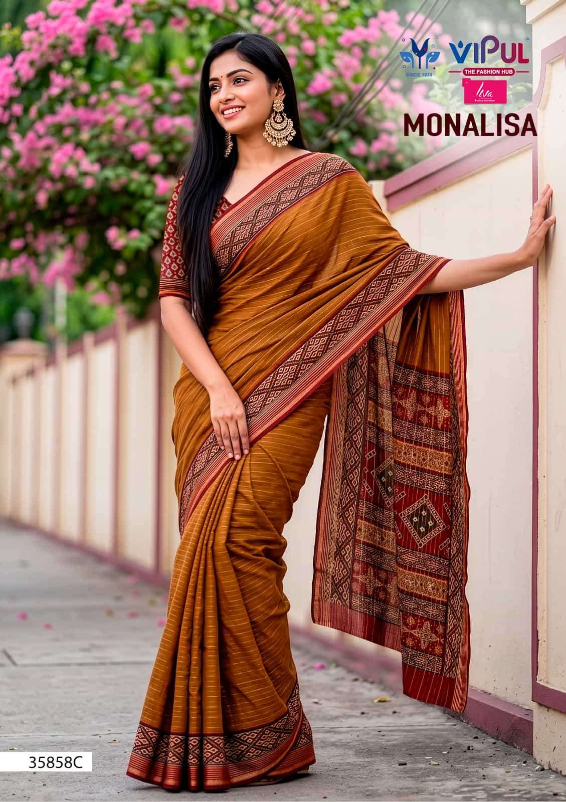 Vipul Fashion Monalisa 35858 Colors Pure Chanderi Saree