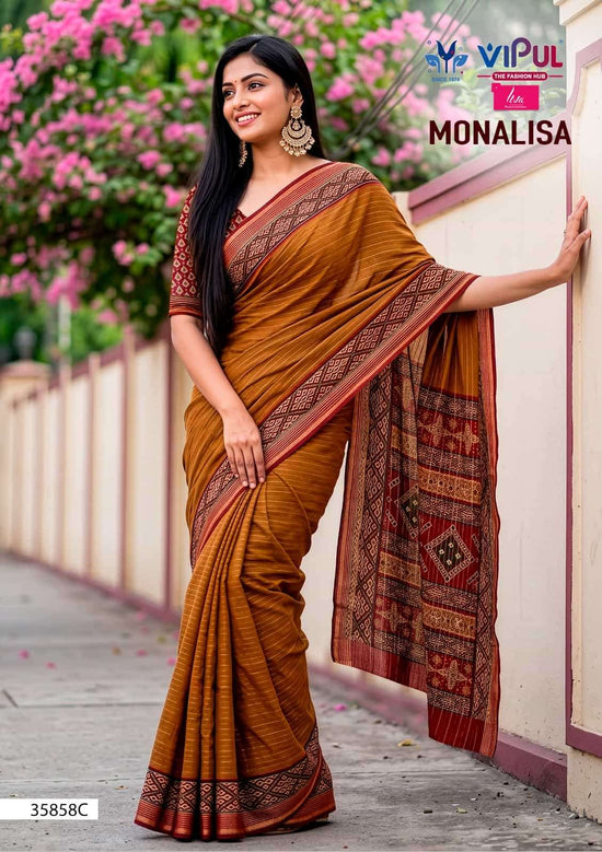 Vipul Fashion Monalisa 35858 Colors Pure Chanderi Saree