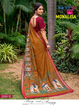 Vipul Fashion Monalisa 35891 Colors Mul Cotton Saree - Amrah Wholesale